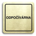 Accept Piktogram "odpočívárna" (80 × 80 mm) (zlatá tabulka - černý tisk)