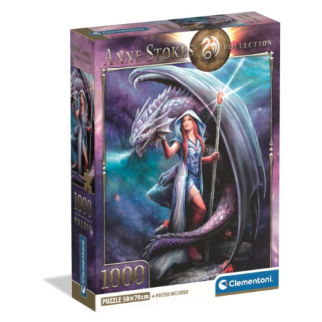 Clementoni - Puzzle 1000 Anne Stokes Dračí mág - 33CP39956