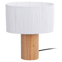 Stolní lampa se stínidlem z papírového výpletu v bílo-přírodní barvě(výška 30,5 cm) Sheer Oval –