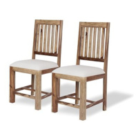 Jídelní židle RUSTIC, set 2 ks, masivní dřevo
