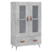 vidaXL Skříň highboard betonově šedá 69,5x31x115 cm kompozitní dřevo