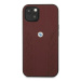 BMW BMHCP13MRSPPR hard silikonové pouzdro iPhone 13 6.1" red Leather Curve Perforate