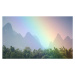 Fotografie View of rainbow by mountains., Grant Faint, 40 × 24.5 cm