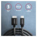 AXAGON kabel USB-C - micro USB 3.2 Gen 1 SPEED, 3A, 1m, černá - BUMM3-CM10AB