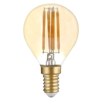 LED Žárovka Filament G45 E14 Golden Glass Stmívatelná 4W Teplá bílá