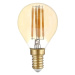 LED Žárovka Filament G45 E14 Golden Glass Stmívatelná 4W Teplá bílá