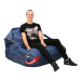 BeanBag Sedací pytel 189×140 comfort s popruhy jeans