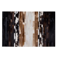 Černo-béžový kožený koberec 140x200 cm DALYAN, 74963