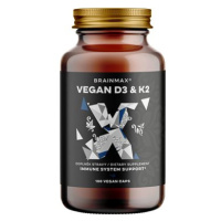 BrainMax Vegan Vitamin D3 & K2 4000 IU 150 mcg, 100 rostlinných kapslí