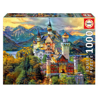 Puzzle Neuschwanstein Castle Educa 1000 dílků a Fix lepidlo