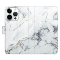 iSaprio flip pouzdro SilverMarble 15 pro iPhone 15 Pro