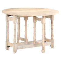 Jídelní stůl kulatý 110 × 76 cm masivní mangovníkové dřevo