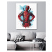 Malování podle čísel - KRESLENÝ DEADPOOL Rozměr: 40x50 cm, Rámování: vypnuté plátno na rám