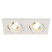 SLV BIG WHITE NEW TRIA 2, vestavné svítidlo, dvě žárovky, QPAR51, obdélníkové, bílé, max. 100 W,
