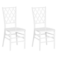 Sada 2 jídelních židlí, bílá CLARION, 250965