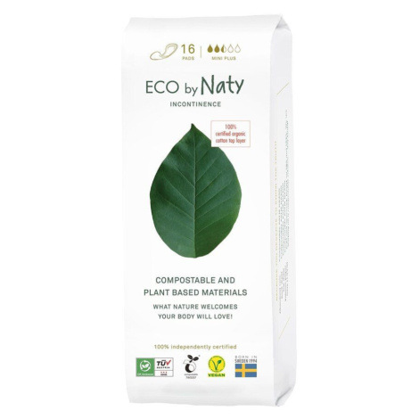 Naty Dámské ECO inkontinenční vložky - mini plus 16 ks Eco by Naty