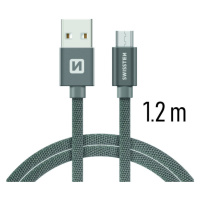 Datový kabel Swissten Textile USB / microUSB 1,2m, grey