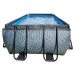 Bazén s filtrací Stone pool Exit Toys ocelová konstrukce 400*200*122 cm šedý od 6 let