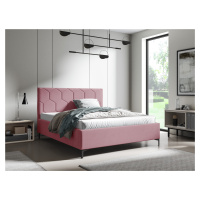 Eka Čalouněná postel MEDOX+ 160x200 cm Barva látky Trinity: (2319) Světlá růžová, Úložný prostor
