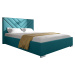 Eka Čalouněná postel MERKURY - Kronos 160x200 cm Barva látky: Azurová (13), Úložný prostor: S dř