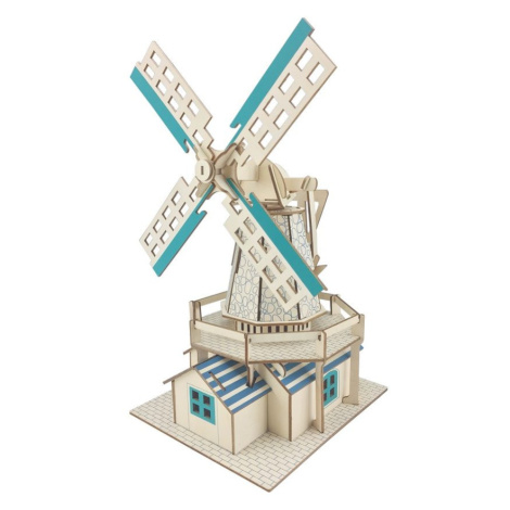Woodcraft construction kit Woodcraft Dřevěné 3D puzzle Holandský větrný mlýn
