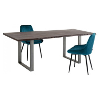 KARE Design Stůl Harmony Walnut 180×90 cm - surová ocel