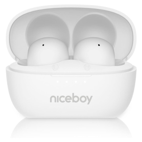 Niceboy Podsie 4 POP - Bezdrátová sluchátka 400 mAh + 2x 40 mAh IPX4 bílá podsie-4-pop-white