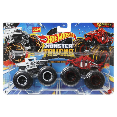 Mattel Hot Wheels Monster trucks demoliční duo Bone Shaker VS Skelesaurus