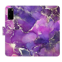 iSaprio flip pouzdro Purple Marble pro Samsung Galaxy S20