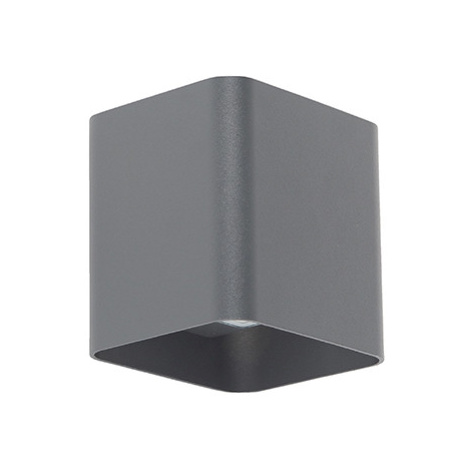 Moderní nástěnné svítidlo tmavě šedé včetně LED IP54 čtvercové - Evi QAZQA