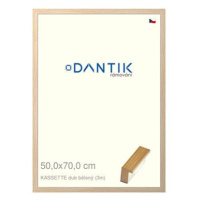 DANTIK rámeček 50 × 70, KASSETTE dub bělený plexi čiré