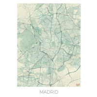 Mapa Madrid, Hubert Roguski, (30 x 40 cm)