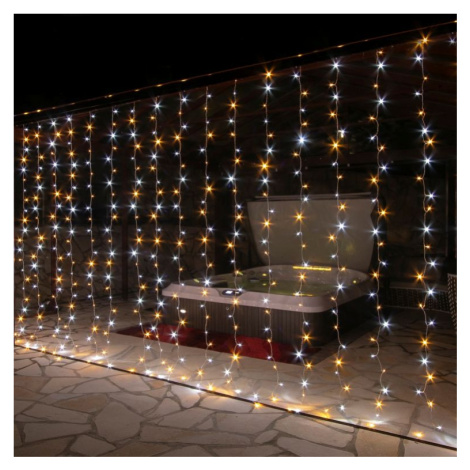 VOLTRONIC 68200 Vánoční světelný závěs - 3x3 m, 300 LED, teple/studeně bílý VOLTRONIC®