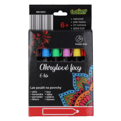 Akrylové fixy 6ks Wiky