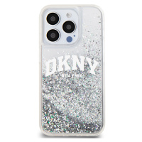 Zadní kryt DKNY Liquid Glitter Arch Logo pro Apple iPhone 14 Pro Max, transparentní