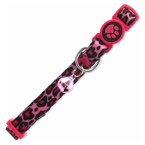 Obojek Active Cat nylon XS leopard růžový 1x19-31cm
