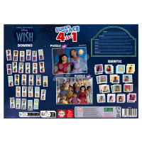 Superpack 4v1 Wish Educa domino pexeso a puzzle s 25 a 50 dílky