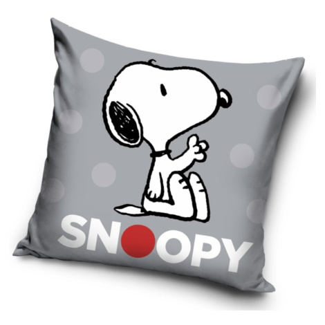 Povlak na polštářek Snoopy Grey Carbotex