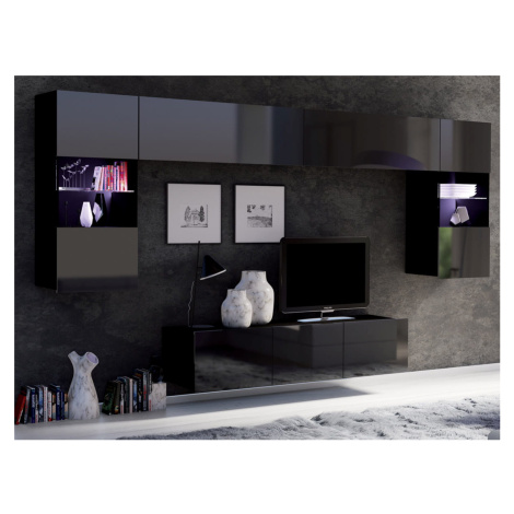 GAB Obývací stěna LORONA 2, Černá 300 cm GAB nábytek
