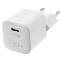 Mini adapter,USB-C kab, 20W, bílý FIXED