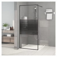 vidaXL Sprchová zástěna walk-in černá 90 x 195 cm čiré ESG sklo