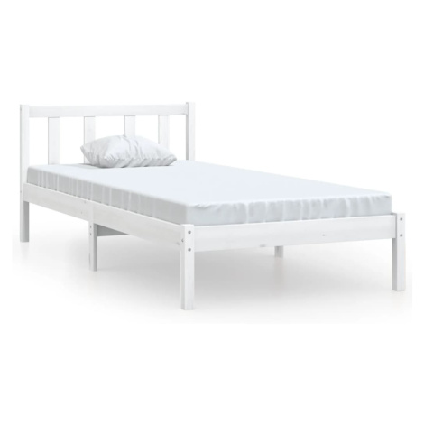 vidaXL Rám postele bílý masivní borovice 90 x 190 cm jednolůžko
