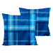 4Home Flanelový povlak na polštářek Blue plaid