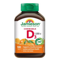 Jamieson Vitamin D3 1000 IU tablety na cucání s příchutí pomeranče 100 tablet