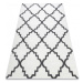 Dywany Lusczow Kusový koberec SKETCH CAMERON bílý /šedý trellis