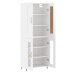 vidaXL Skříň highboard lesklá bílá 69,5 x 34 x 180 cm kompozitní dřevo