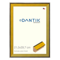 DANTIK rámeček 21 × 29,7, INCLINATA colori žlutý sklo čiré