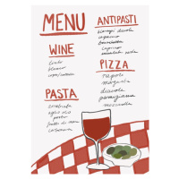 Ilustrace Italian Menu, Athene Fritsch, (26.7 x 40 cm)