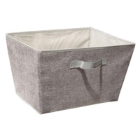 Úložný box 30x30x30 cm, světle šedý textil