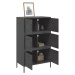 vidaXL Skříň highboard černá 68 x 39 x 113 cm ocel